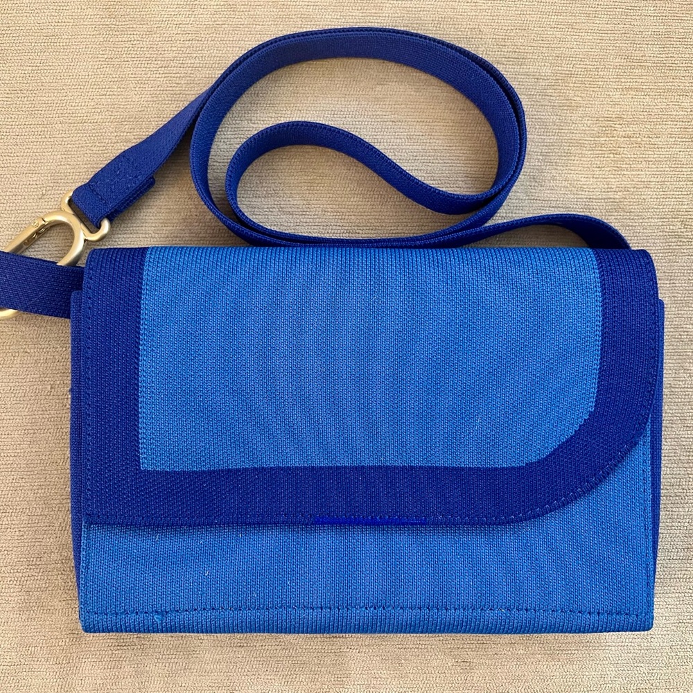 Rothy's Blue Belt Bag with Color-Block Design
